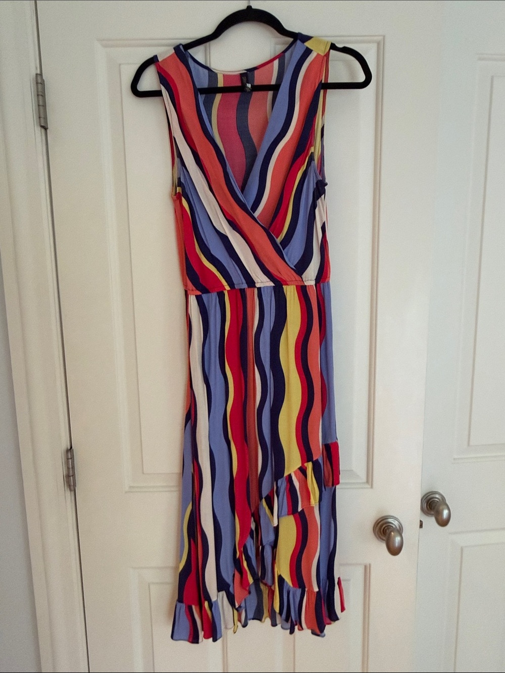Plenty by Tracy Reese Multicolor Striped Sleeveless Wrap Dress
